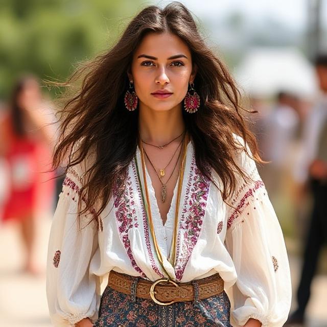 Bluzki boho w kontekście trendów modowych 2025 – powrót do romantycznej swobody