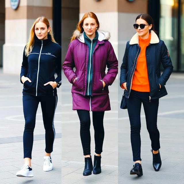 Trzy różne stylizacje z kurtkami przejściowymi - elegancka z trenczem, sportowa z parką i casualowa z bomberem